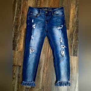Rue21 Distressed Blue Jeans for Women